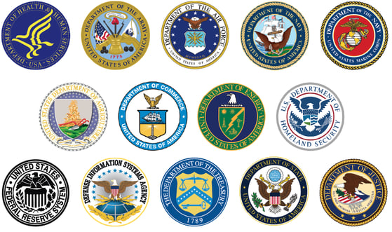 Federal Seals 3 rows